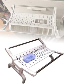 Droogrek voor radiator - Kledingdroger verwarming - Kleding drogen - Met luchtbevochtiger - 29 cm lang - Zilver — thumbnail 1