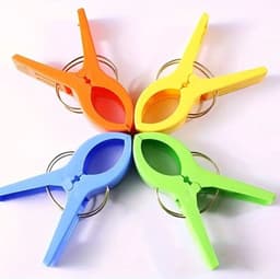 4x grote knijpers - XL wasknijpers - 15 cm - Strandhanddoek knijpers - Kunststof knijpers - Handdoek klemmen - Strand accessoires - Towel clips - Beach towel clips - Extra sterke knijpers - Jonyx — thumbnail 1