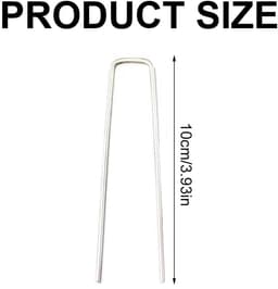 Dailygoods- Bevestiging Grondankers 20 Stuks - Robuust/roestvrij Staal - 10 cm Lang - Tuin/kunstgras - Eenvoudige Bevestiging - Duurzaam — thumbnail 3