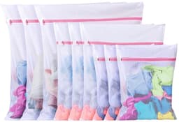 Dailygoods - 10 Stuks Wasnet Voor Wasmachine, Waszak Wasmachine Wasnet Grote Mesh Waszak Voor Shirts Bh's Sokken Schoenen Truien Babykleding (3 Maten) — thumbnail 1