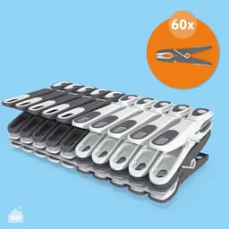 Dailygoods- Wasknijpers Soft Grip - 60 Stuks - Extra Lang en Stabiel - Antislip - Kunststof - 85% Gerecycled Materiaal - Duurzaam - Wasknijper — thumbnail 5