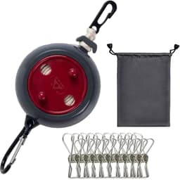 Portable Travel Clothesline, Adjustable 32FT Camping Clothesline Clothes Drying Line Rope, Clothesline for - ShopVlot — thumbnail 1
