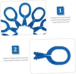 Handdoek Clips - Wasknijpers Klemmen - Strand & Thuis - Waterdicht Plastic - 45x3 cm - Diverse kleuren — thumbnail 4