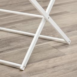 COVREO Droogtoren 74x35x144 cm wit, metaal en kunststof inklapbaar — thumbnail 3