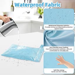 3 stuks natte tassen, 40 x 30 cm, zwemspullen, waterdichte tas met ritssluiting, herbruikbare reisnatte tas, zwemmen, voor badpakken, Grijs Blauw Roze — thumbnail 5