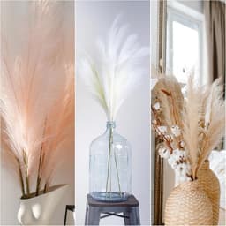 30 stuks faux pampasgras decoratie, 61 cm, kunstmatig gedroogde bloemen voor thuis, bruiloft, vaas, decoratie, paars — thumbnail 3