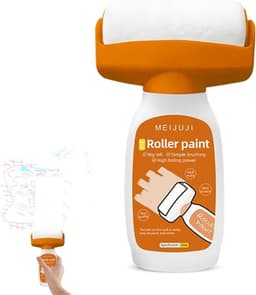 Witte wandverf reparatieverf 500 g voor muurreparatie, muurkrassen en graffiti met verfroller en rolborstel — thumbnail 1