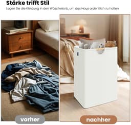 Omgoods - Set van 2 Vouwbare Wasmanden met 80 Liter Capaciteit — thumbnail 2