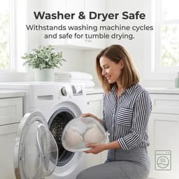 Wasnet voor wasmachine - 4 stuks, schelpvormige waszak voor ondergoed, sokken en delicate kleding, met ritssluiting en bescherming — thumbnail 3