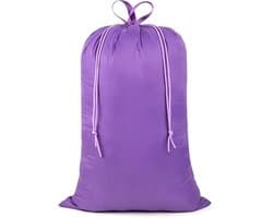 Grote waszak met handvatten, stevige reistas voor vuile was, 24" x 35", trekkoordsluiting, opbergzak voor kleding, ideaal voor thuis, hotel en studentenhuis, paars