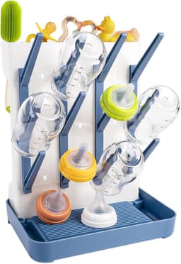 Droogrek voor babyflesjes - verticale flessen - ruimtebesparend - ideaal voor fopspenen en babyaccessoires - SnelShoppen — thumbnail 1