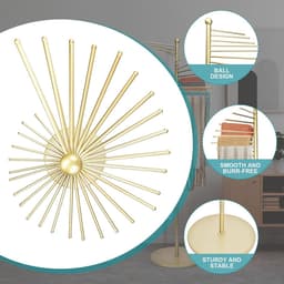 Sjaalhouder met 22 stangen - Vrijstaand spiralen ontwerp - Hoogte verstelbaar 150-170 cm - Ruimtebesparende organizer - ShopVlot — thumbnail 5