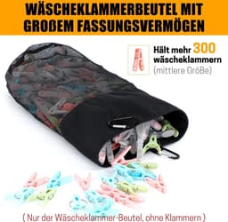 Wasknijperzak - Zwart - Ruime opbergruimte - Sneldrogend mesh-design - Voor binnen en buiten — thumbnail 5