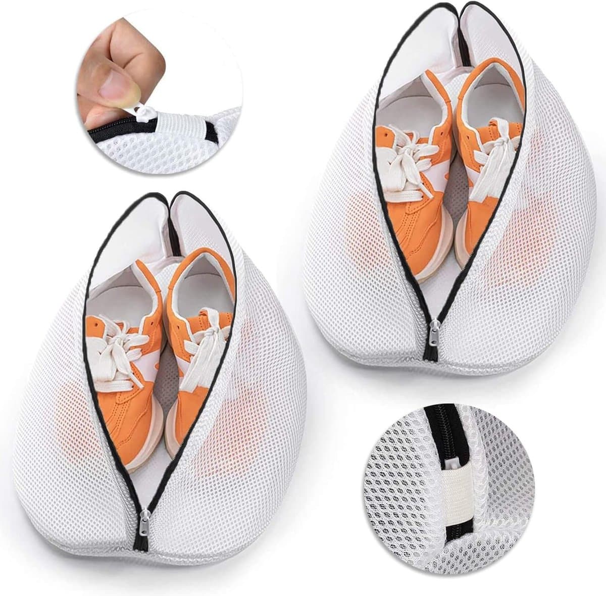 Schoenwasnet voor Sneakers en Sokken, 2 Stuks, Waszak met Rits voor de Wasmachine (38 x 21 x 23 cm) — afbeelding 1
