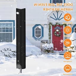 Beschermhoes voor Draaiende Waslijn, 420D Waterdichte Hoes met Rits en Trekkoord, Weerbestendige Bescherming voor Tuinwasdroger en Droogrek (165x15x15cm) — thumbnail 5