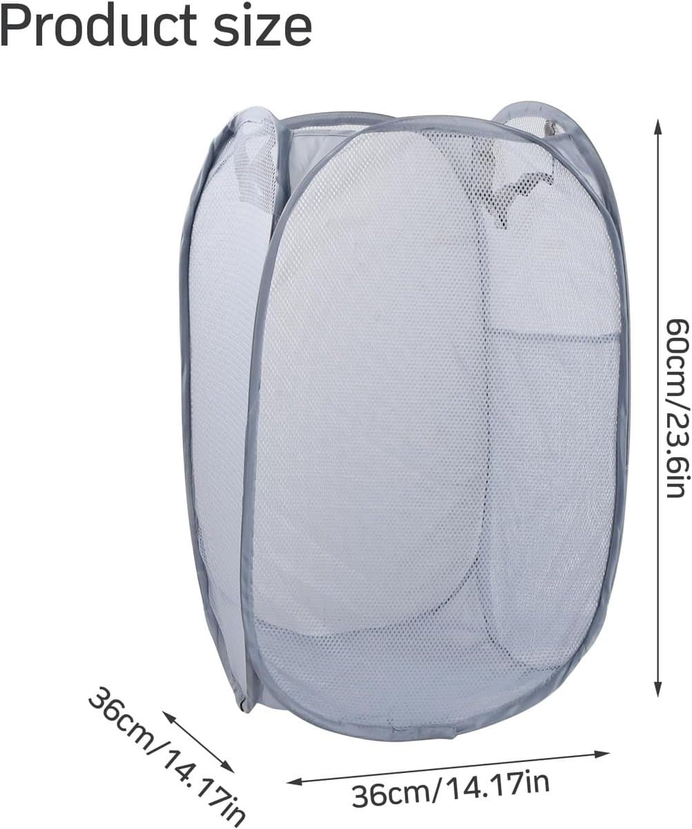 SnelShoppen - Vouwbare Wasmand, Pop Up Wasmand met Handvatten, Grote Vouwbare Wasmand, Opbergmand voor Vuile Kleding, Teddy Organiser Bins voor Slaapk — afbeelding 1
