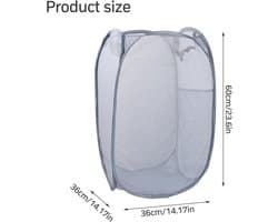 SnelShoppen - Vouwbare Wasmand, Pop Up Wasmand met Handvatten, Grote Vouwbare Wasmand, Opbergmand voor Vuile Kleding, Teddy Organiser Bins voor Slaapk