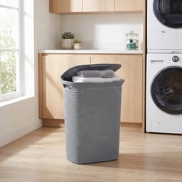 Kunststof wasmand met deksel 57 liter Five® - Blauw - Kunststof — thumbnail 4