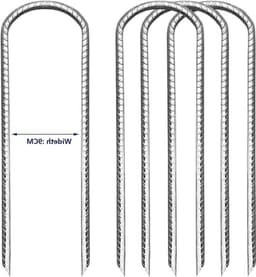 Sterke grondankers voor trampolines, tenten, hekken en schommels - Set van metalen haringen voor camping en opgravingen — thumbnail 1