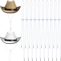 Baby Hoedjes - Zomer - 24 stuks - Verstelbaar Kinkoord - Wit - Winddicht - Flexibele Clip - Afneembare Clip - Kunststof - Accessoires - Geschikt voor Bootvissen - Sport — thumbnail 1
