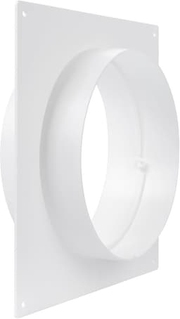 Afvoerslang koppelstuk airco - Aansluitflens Luchtkanaal - Wandplaat Ventilatiebuis - Connector voor Afzuigkap & Droger - Premium PP Materiaal - 150 mm - 200 x 200 mm - Wit — thumbnail 1