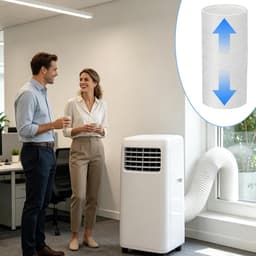 Afvoerslang Airco - Ventilatieslang Mobiel - Warmte Afvoeren - Telescopisch Verstelbaar - 3 Meter - Grijs — thumbnail 2