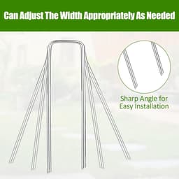 SnelShoppen - Ground Anchors Set van 100 - U-vormige Grondankers van Gegalvaniseerd Staal - Professionele Tuinnaalden voor Tuin, Camping en Bouw - Hea — thumbnail 4