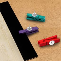 - Houten Pin Knijpers - Multigekleurd - Hobby - Decoratief - Papier Foto Muur - Geschikt voor Drukpin - Kleurrijk Model — thumbnail 3
