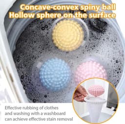 Wasmachine Lint Filter 3-delig - Drijvende Haar & Pluis Verwijderaar - 2025 Upgrade voor Huisdierenharen - Universeel voor Alle Wasmachines (Grote Bal, Gemengde Kleuren) — thumbnail 4