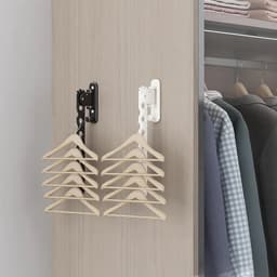 Opvouwbaar kledingrek voor aan de muur, wasdroogrek, verborgen telescopische wasdroogstang, wasdroogapparaat, geschikt voor badkamer, balkon en slaapkamer, wit. — thumbnail 2