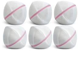 Beha waszak mesh set - 6 stuks - 7 inch met rits - voor beha en ondergoed - grijs — thumbnail 1