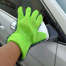 Auto Schoonmakende Handschoenen, Microfiber Multifunctionele Vijf Vinger Waswanten Voor Interieur En Exterieur Reiniging Washandschoen Chemische Jongens Washandschoen — thumbnail 3