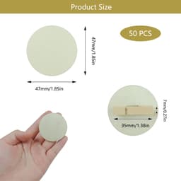 Dailygoods - 50 Stuks Kleine Ronde Houten Knijpers - Mini Houten Klemmen voor Foto's — thumbnail 4