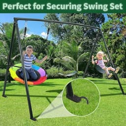 8 stuks grondankers, grondankers, 30 cm, U-haken, grondanker, trampoline, anker, grondpalen, grondpalen, tentharingen, grondhaken voor zekering, luifels, schommels, hekken — thumbnail 4