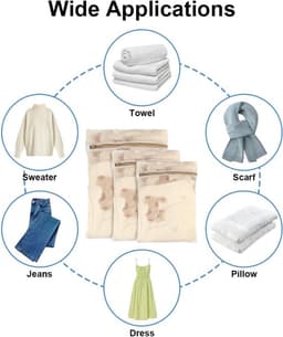3 Stuks Wasnet voor Wasmachine, 3 Maten Duurzame Mesh Waszakken | Netwaszakken, Beschermende Waszak van Gaas, met Ritssluiting, voor Delicate Blouse, Sokken, Ondergoed, Lingerie, Babykleding — thumbnail 2