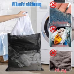 Wasnetzakken met trekkoord, net waszak met trekkoord voor wasmachine, stevige waszak voor vuile reiskleding voor wasmachine, voor doeken, blouse, ondergoed — thumbnail 4