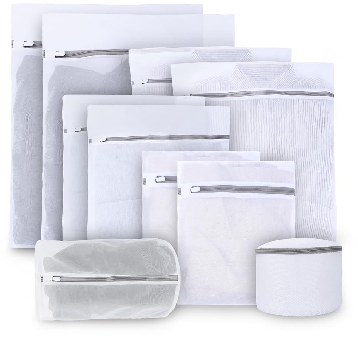 Wasnet, stevige waszak met netritssluiting, 10 stuks waszakken voor wasmachine, ideaal voor fijne was, ondergoed, sokken, beha's, mantels, beddengoed — afbeelding 1