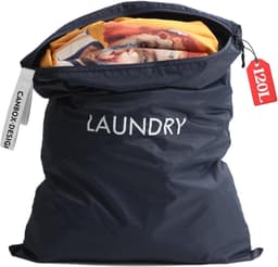 Extra grote waszak 60 x 90 cm, reiswaszak voor vuile kleding, nylon opbergzak voor studenten, camping en caravan — thumbnail 1