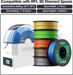 Filament Droogbox - 3D Print Opslag - 3D Printen Verbeteren - Gepersonaliseerde Instellingen - 27 cm breed - Transparant — thumbnail 5