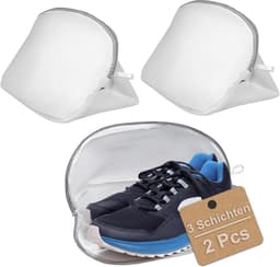 SnelShoppen - Schoenwaszakken Set van 2 - Herbruikbare Waszak met Rits voor Sneakers - Stevige Drie-Laags Mesh - Grote Maat 40x25x25 cm — thumbnail 1