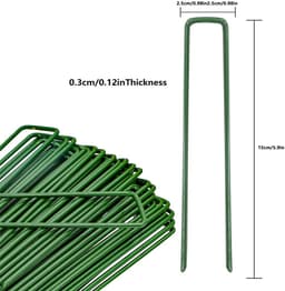 Inovra- Tuinharingen 15CM - U-vormige Nagelpennen - Grondankers - Tuinbeveiliging - Onkruidbestrijding - Duurzaam Gegalvaniseerd Staal — thumbnail 3