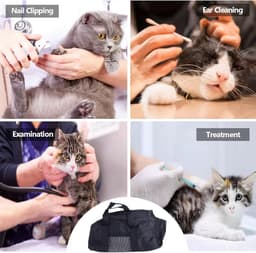Honden en Katten Verzorgingsbadzak - Anti-scratch Waszak voor Nagelknippen en Badderen, Mesh Douchezak voor Huisdieren — thumbnail 5