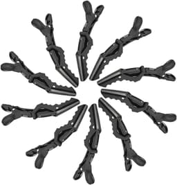 Haarclips Vrouwen - Kappers Clips - Haar Stylen - Anti-Slip Krokodil - 10 Stuks - Zwart — thumbnail 5
