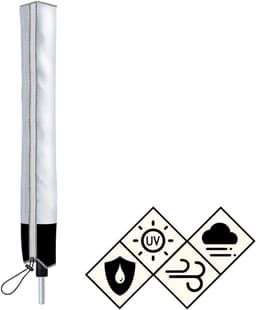 Waterdichte en UV-bestendige beschermhoes voor drooginstallaties - Weerbestendige tarpaulin voor buitengebruik, 168 x 30 x 30 cm, ideaal voor bescherming tegen stof en weersinvloeden — thumbnail 3
