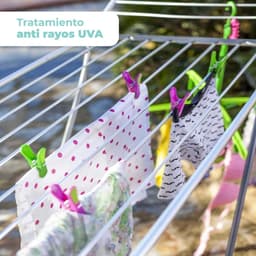 Wasknijpers - Kledingklemmen - Kleding Ophangen - Gevoerde Klemmen - Pak 12 stuks - Grijs — thumbnail 2