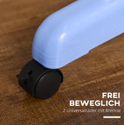 MEUNIQ Droogtoren 73 x 64 x 177 cm 4 niveaus met wielen en ophaakhaken uitklapbaar vrijstaand wasrek voor binnen en buiten staal blauw — thumbnail 4