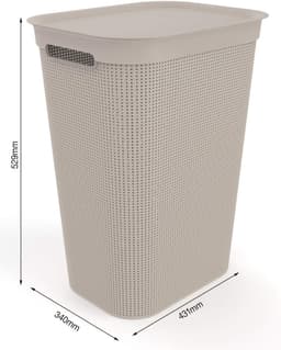 Ploutos® Wasmand Curver - Wasmand - Ergonomische Heupwasmand - 43cm x 34cm x 53cm — thumbnail 5