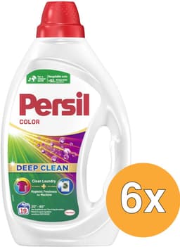 Persil Gel Color - Vloeibaar Wasmiddel - Gekleurde Was - Voordeelverpakking - 6 x 19 Wasbeurten — thumbnail 1