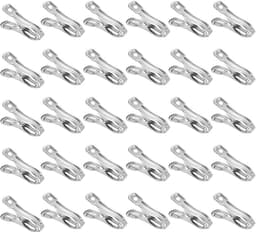 Wasknijpers-30 Stuks Handdoekklemmen,Antislip Wasknijpers,Metalen Roestvrijstalen Klemmen,Voor Sokken, Kleding, Handdoek, Foto's en Ambachten(5 * 3cm) — thumbnail 1