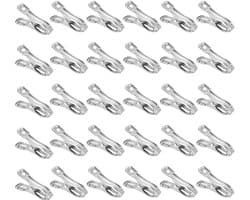 Wasknijpers-30 Stuks Handdoekklemmen,Antislip Wasknijpers,Metalen Roestvrijstalen Klemmen,Voor Sokken, Kleding, Handdoek, Foto's en Ambachten(5 * 3cm)